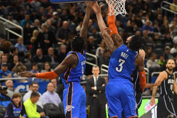 Orlando Magic Empfängt Januar 2019 Die Oklahoma City Thunder Amway — Stockfoto