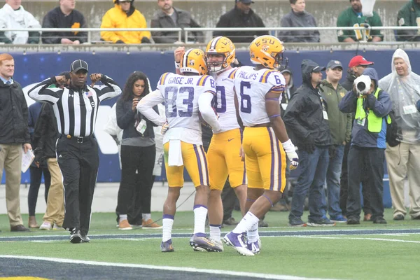 Notre Dame Gezicht Lsu Tijdens Citrus Bowl Camping World Stadium — Stockfoto