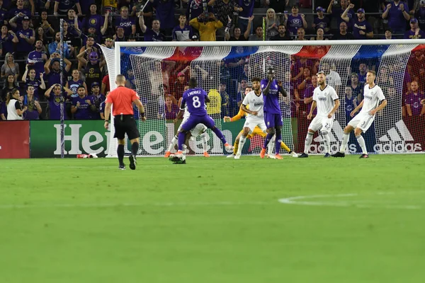 Orlando City Otthont Philadelphia Unió Exploria Stadium Orlando Florida Szerdán — Stock Fotó