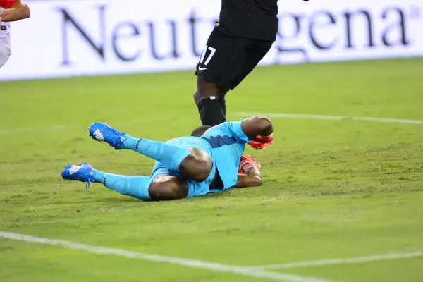 Fußballteam Gastgeber Trinidad Tobago Auf Dem Everbank Field Jacksonville Florida — Stockfoto