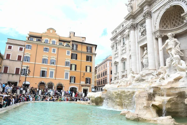 Famosa Fontana Trevi Roma — Foto Stock
