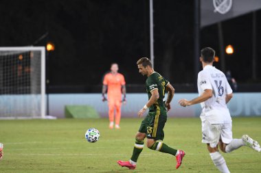Los Angeles Galaksisi, 14 Temmuz 2020 'de Orlando Florida ABD' deki ESPN Vahşi Spor Dünyası 'nda düzenlenen MLS Sırt Turnuvası sırasında Portland Timbers ile karşı karşıya geldi.