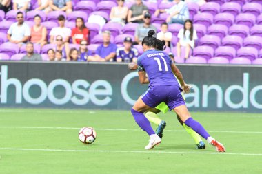 Orlando Pride 21 Temmuz 2018 'de Orlando Florida' daki Exploria Stadyumu 'nda Seattle Reign FC' ye ev sahipliği yapmaktadır. Fotoğraf: Marty Jean-Louis