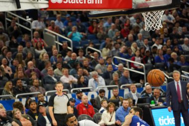 Orlando Magic, Philadelphia 76ers 'ı 13 Kasım 2019 Çarşamba günü Amway Center' da ağırlamaktadır. Fotoğraf: Marty Jean-Louis