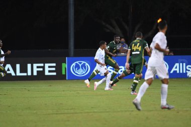 Los Angeles Galaksisi, 14 Temmuz 2020 'de Orlando Florida ABD' deki ESPN Vahşi Spor Dünyası 'nda düzenlenen MLS Sırt Turnuvası sırasında Portland Timbers ile karşı karşıya geldi.