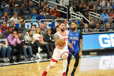 Orlando Magic, 13 Aralık 2019 Cuma günü Orlando, Florida 'daki Amway Center' da Houston Rockets 'a ev sahipliği yapıyor.
