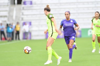 Orlando Pride 21 Temmuz 2018 'de Orlando Florida' daki Exploria Stadyumu 'nda Seattle Reign FC' ye ev sahipliği yapmaktadır. Fotoğraf: Marty Jean-Louis