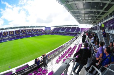 24 Şubat 2017 'de Orlando Florida' daki New Orlando City Stadyumu için kurdele kesme töreni