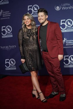 15 Ekim 2019 'da Nashville, Tennessee' deki Linbscome Üniversitesi 'nde verilen 50. GMA Dove Ödülleri sırasında kırmızı halı. 