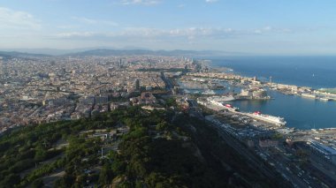 İspanya, Barselona 'nın hava manzarası