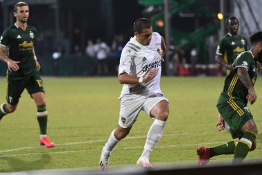 Los Angeles Galaksisi, 14 Temmuz 2020 'de Orlando Florida ABD' deki ESPN Vahşi Spor Dünyası 'nda düzenlenen MLS Sırt Turnuvası sırasında Portland Timbers ile karşı karşıya geldi.