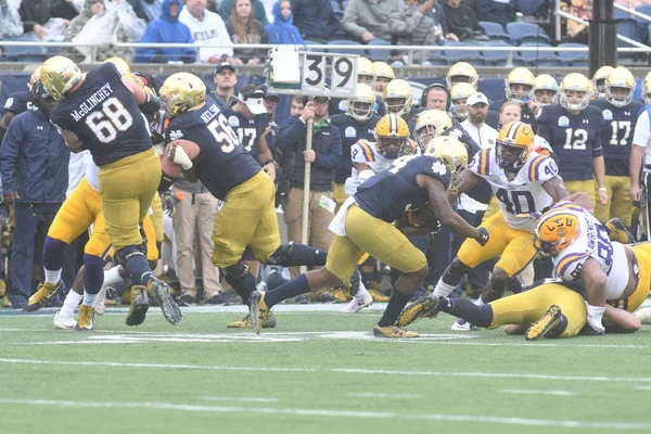 Notre Dame Twarz Lsu Podczas Citrus Bowl Camping World Stadium — Zdjęcie stockowe