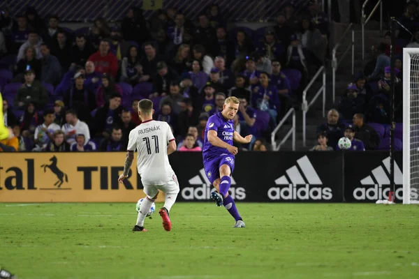 Orlando City Empfängt Real Salt Lake Exploria Stadium Samstag Den — Stockfoto