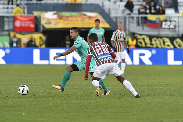 Fluminense Barcelona Durante Copa Florida Spectrum Stadium Enero 2018 Orlando — Foto de Stock