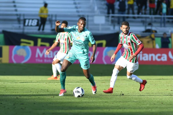 Fluminense Barcelona Lors Coupe Floride Spectrum Stadium Janvier 2018 Orlando — Photo