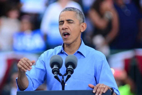 President Barack Obama Speaks Campaign Rally Osceola Heritage Park Stadium — Stock Photo, Image