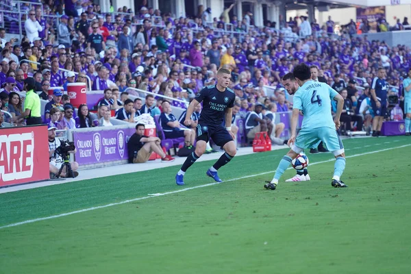 Orlando City Organizuje Vancouver Whitecaps Stadionie Orlando City Stadium Sobotę — Zdjęcie stockowe