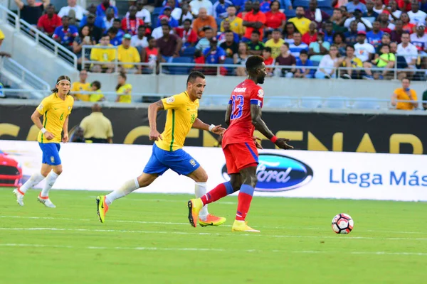 Brasil Enfrenta Haití Durante Copa América Centenario Orlando Florida Camping — Foto de Stock