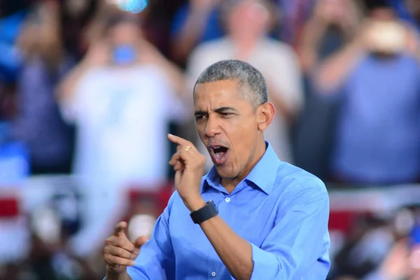 Presidente Barack Obama Fala Comício Campanha Estádio Osceola Heritage Park — Fotografia de Stock