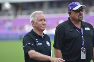 Orlando Pride 21 Temmuz 2018 'de Orlando Florida' daki Exploria Stadyumu 'nda Seattle Reign FC' ye ev sahipliği yapmaktadır. Fotoğraf: Marty Jean-Louis