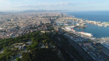 İspanya, Barselona 'nın hava manzarası