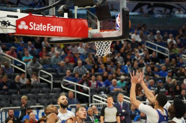 Orlando Magic, Philadelphia 76ers 'ı 13 Kasım 2019 Çarşamba günü Amway Center' da ağırlamaktadır. Fotoğraf: Marty Jean-Louis