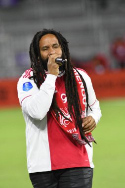 Bob Marley 'nin Oğlu Ky-Mani Marley, 10 Ocak 2019 Perşembe günü Orlando City Stadyumu' nda Florida Kupası sırasında sahneye çıkıyor. 