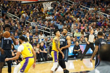 Orlando Magic 11 Aralık 2019 Çarşamba günü Orlando Forida 'daki Amway Center' da Los Angeles Lakers 'a ev sahipliği yaptı. Fotoğraf: Marty Jean-Louis