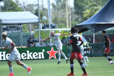 Toronto FC, 13 Temmuz 2020 tarihinde Orlando Florida 'daki ESPN Wild World of Sports' ta düzenlenen MLS Back Tournament sırasında D.C. United ile karşılaştı. Fotoğraf: Marty Jean-Louis