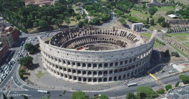 İtalya 'nın Roma' daki ünlü mezarının havadan görünüşü.. 