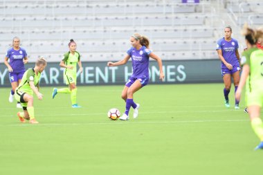 Orlando Pride 21 Temmuz 2018 'de Orlando Florida' daki Exploria Stadyumu 'nda Seattle Reign FC' ye ev sahipliği yapmaktadır. Fotoğraf: Marty Jean-Louis