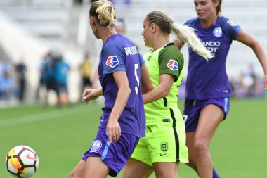 Orlando Pride 21 Temmuz 2018 'de Orlando Florida' daki Exploria Stadyumu 'nda Seattle Reign FC' ye ev sahipliği yapmaktadır. Fotoğraf: Marty Jean-Louis