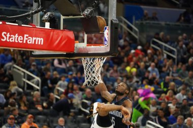 Orlando Magic 28 Şubat 2020 tarihinde Orlando Florida 'da Amway Center' da Minnesota Timberwolves 'a ev sahipliği yapar..  