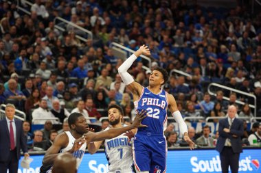 Orlando Magic, Philadelphia 76ers 'ı 13 Kasım 2019 Çarşamba günü Amway Center' da ağırlamaktadır. Fotoğraf: Marty Jean-Louis