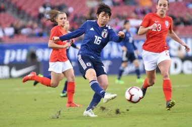Japonya, İngiltere 'ye karşı Raymond James Stadyumu' nda 5 Mart 2019 'da Tampa Florida' da.