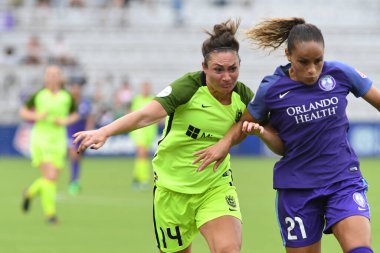 Orlando Pride 21 Temmuz 2018 'de Orlando Florida' daki Exploria Stadyumu 'nda Seattle Reign FC' ye ev sahipliği yapmaktadır. Fotoğraf: Marty Jean-Louis