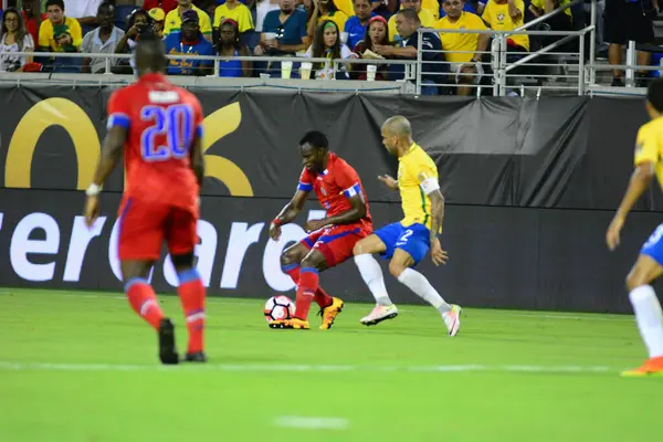 Brazílie Čelit Haiti Během Copa America Centenario Orlando Florida Stadionu — Stock fotografie