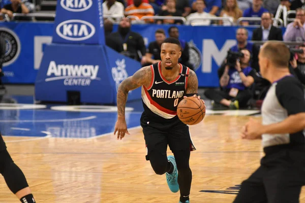Orlando Magic 25 Ekim 2018 'de Orlando Florida' daki Amway Center 'da Portland Trail Blazers' ı sunar.. 