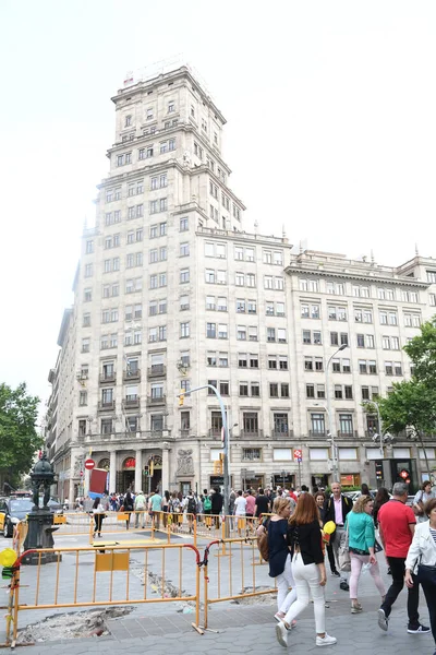 Vista Sobre Ruas Cidade Barcelona Exterior Dos Edifícios — Fotografia de Stock