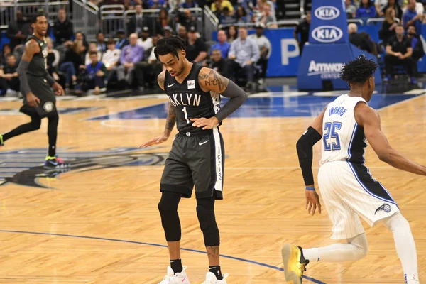 Orlando Magic Hostí Brooklyn Nets Amway Center Orlandu Floridě Února — Stock fotografie