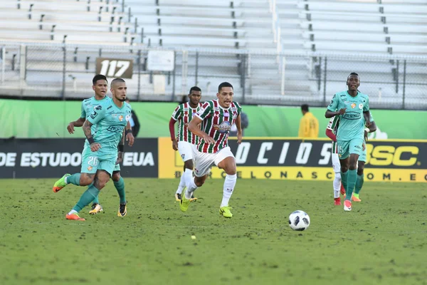 Fluminense Barcelona Durante Copa Florida Spectrum Stadium Enero 2018 Orlando — Foto de Stock