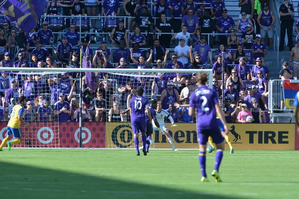 Orlando City Hostí Colorado Rapids Stadionu Orlando City Orlandu Floridě — Stock fotografie