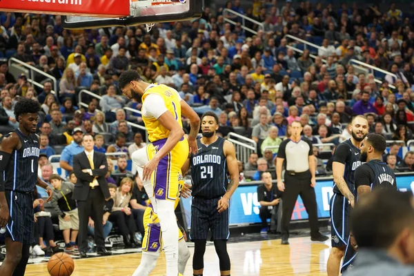 Orlando Magic Acoge Los Angeles Lakers Amway Center Orlando Forida — Foto de Stock