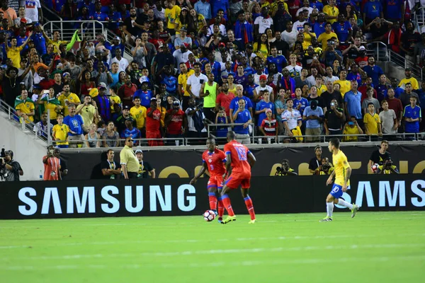 Brazil Face Haiti Copa America Centenario Orlando Florida Camping World — Stock Photo, Image