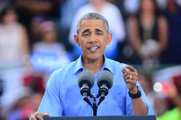 President Barack Obama Speaks Campaign Rally Osceola Heritage Park Stadium — Stock Photo, Image