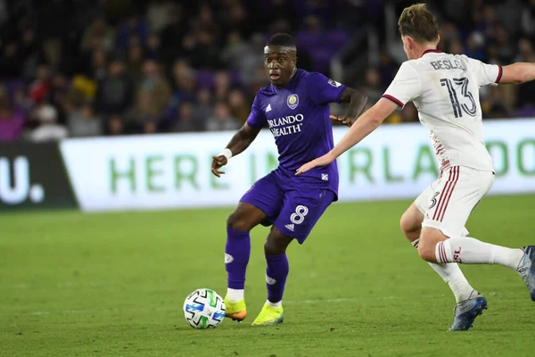 Orlando City Accueille Real Salt Lake Stade Exploria Samedi Février — Photo