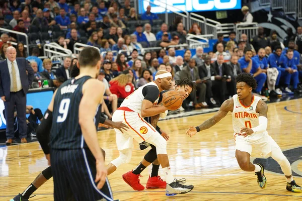 Orlando Magic Φιλοξενεί Atlanta Hawks Στο Amway Center Στο Orlando — Φωτογραφία Αρχείου