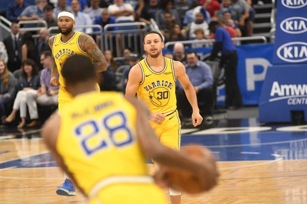 Orlando Magic Hospeda Golden State Warriors Amway Center Orlando Florida — Fotografia de Stock