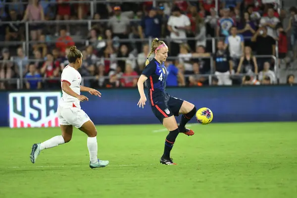 Eua Inglaterra Jogo Durante Copa Shebelieves 2020 Estádio Exploria Orlando — Fotografia de Stock