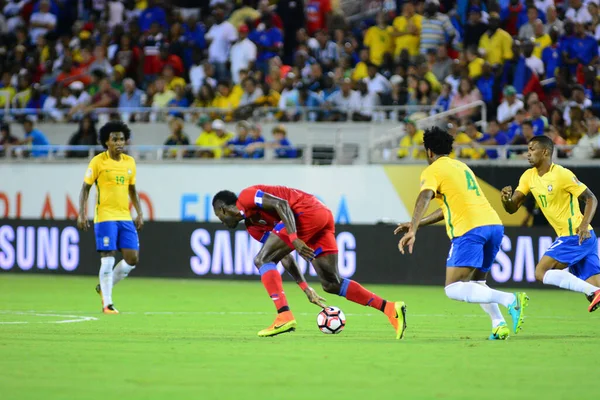 Brasil Enfrenta Haití Durante Copa América Centenario Orlando Florida Camping —  Fotos de Stock